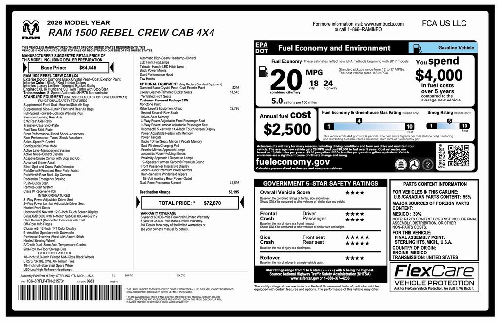 New 2026 RAM 1500 Rebel image 2
