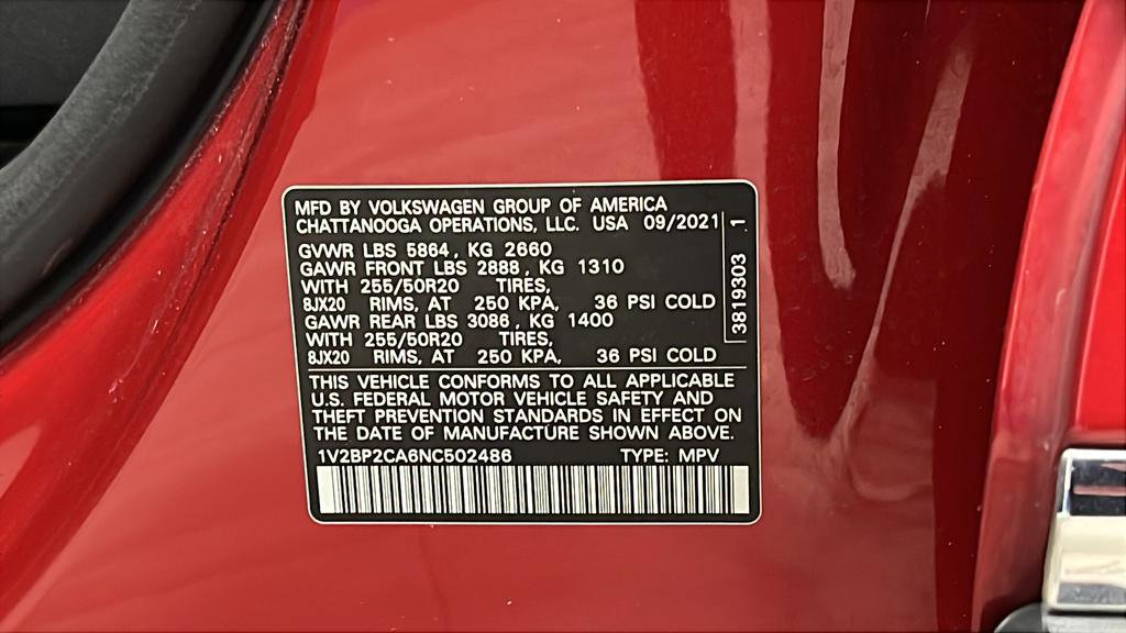 Used 2022 Volkswagen Atlas SEL AWD/4WD image 29
