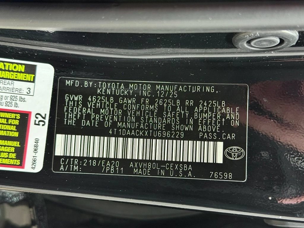 Certified 2026 Toyota Camry SE FWD image 27
