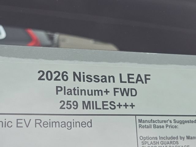 New 2026 Nissan Leaf Platinum+ w/ Illuminated Package FWD image 25