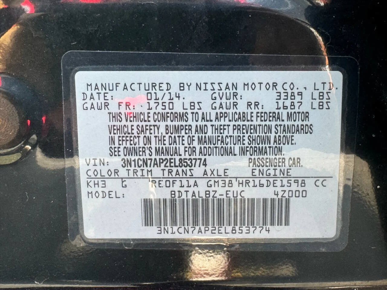 Used 2014 Nissan Versa SV w/ Convenience Package FWD image 27