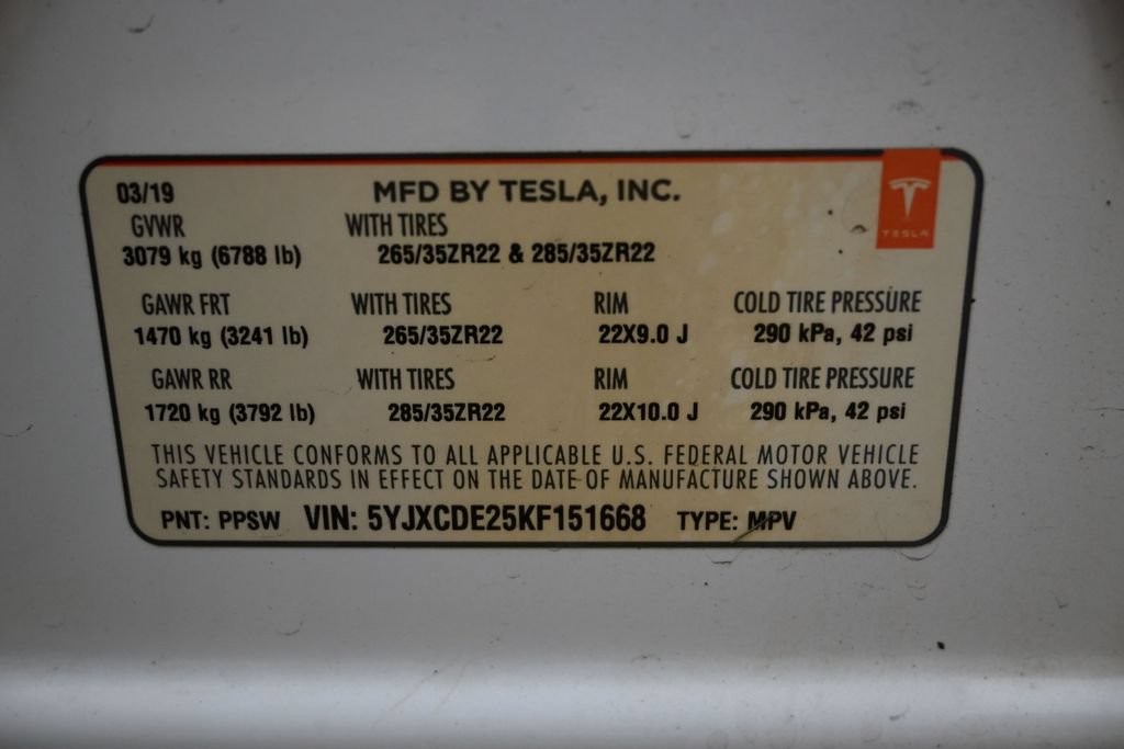Used 2019 Tesla Model X 100D AWD/4WD image 35