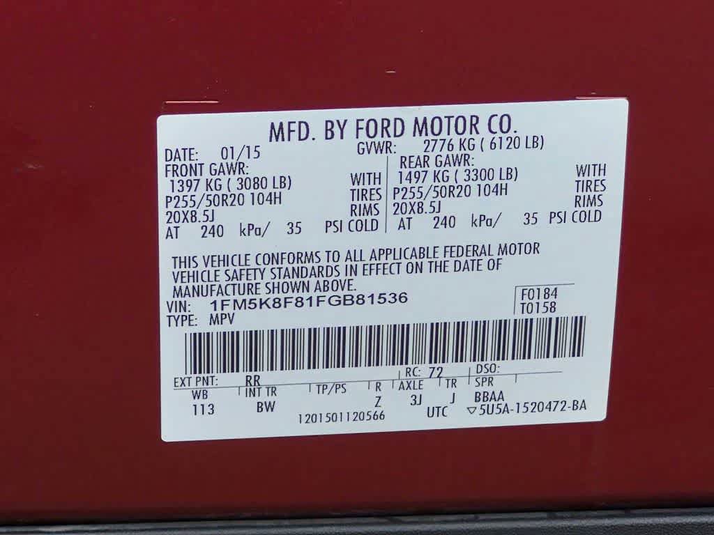 Used 2015 Ford Explorer Limited AWD/4WD image 39