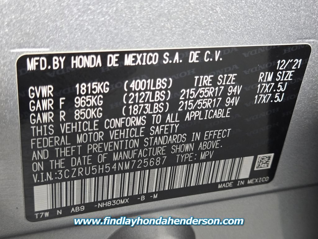 Certified 2022 Honda HR-V EX image 14