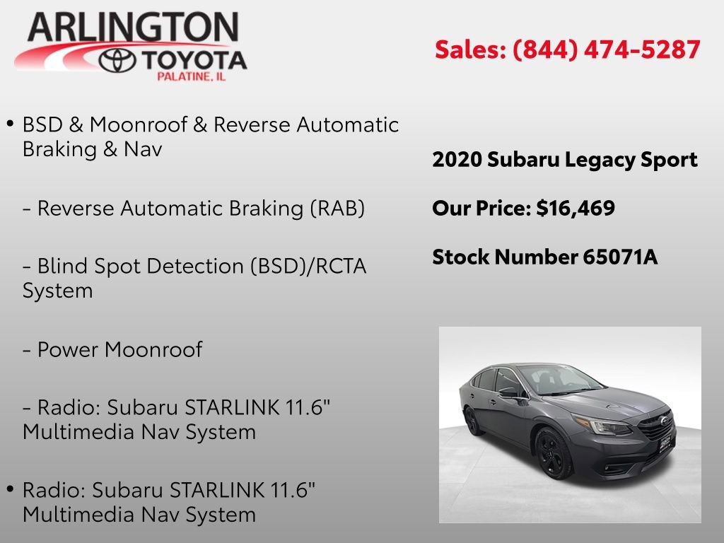 Used 2020 Subaru Legacy 2.5i Sport w/ Popular Package #2 image 3