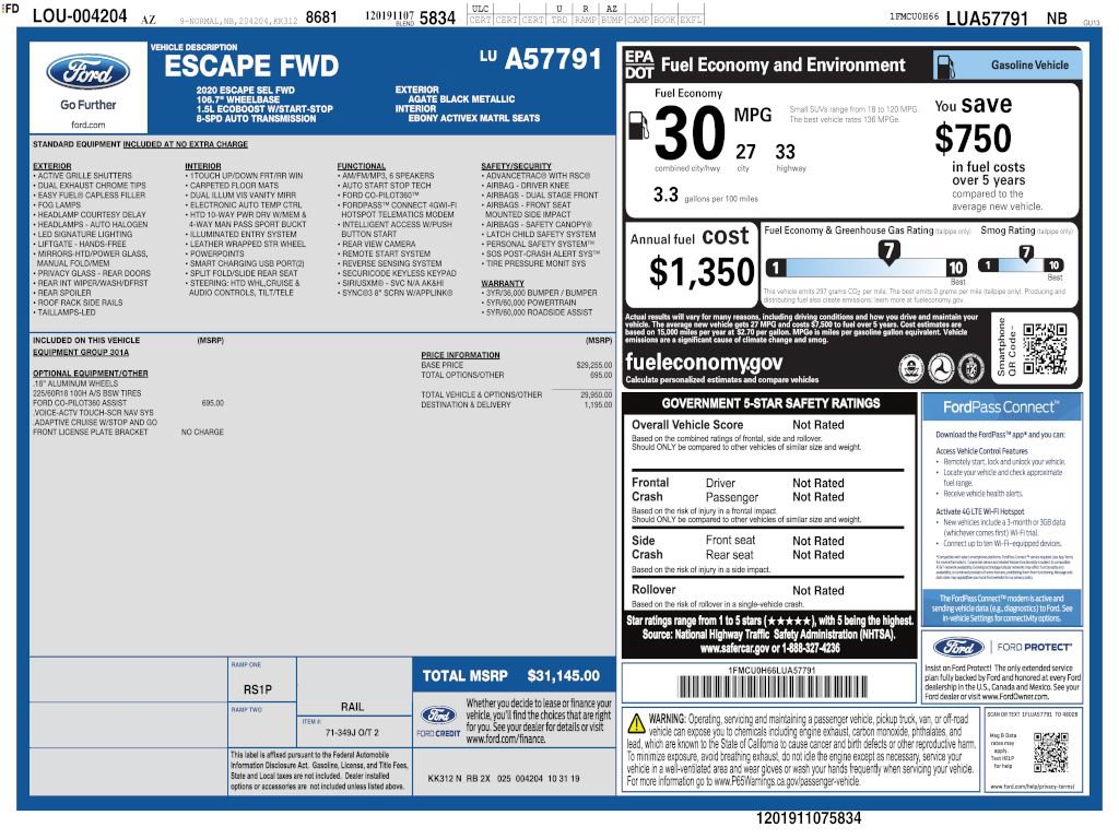 Used 2020 Ford Escape SEL FWD image 4