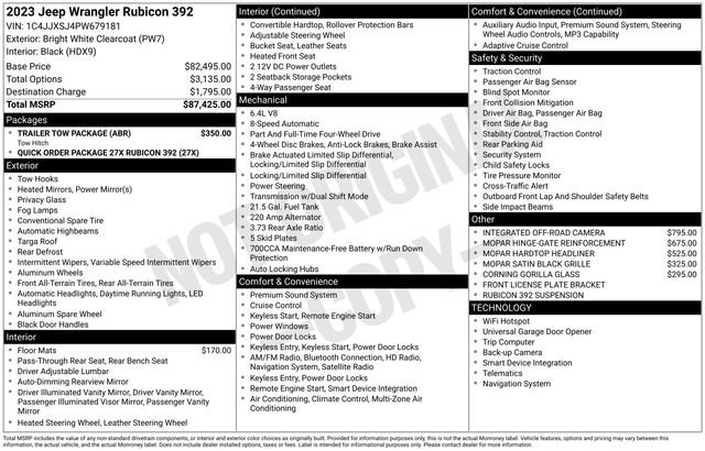 Used 2023 Jeep Wrangler Unlimited Rubicon 392 w/ Trailer Tow Package image 20