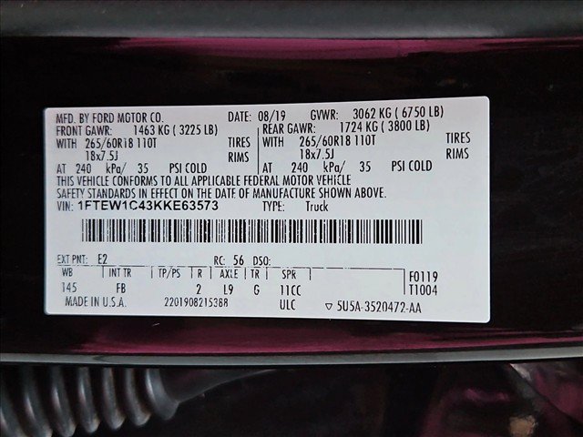 Used 2019 Ford F150 XLT w/ Equipment Group 302A Luxury RWD image 25