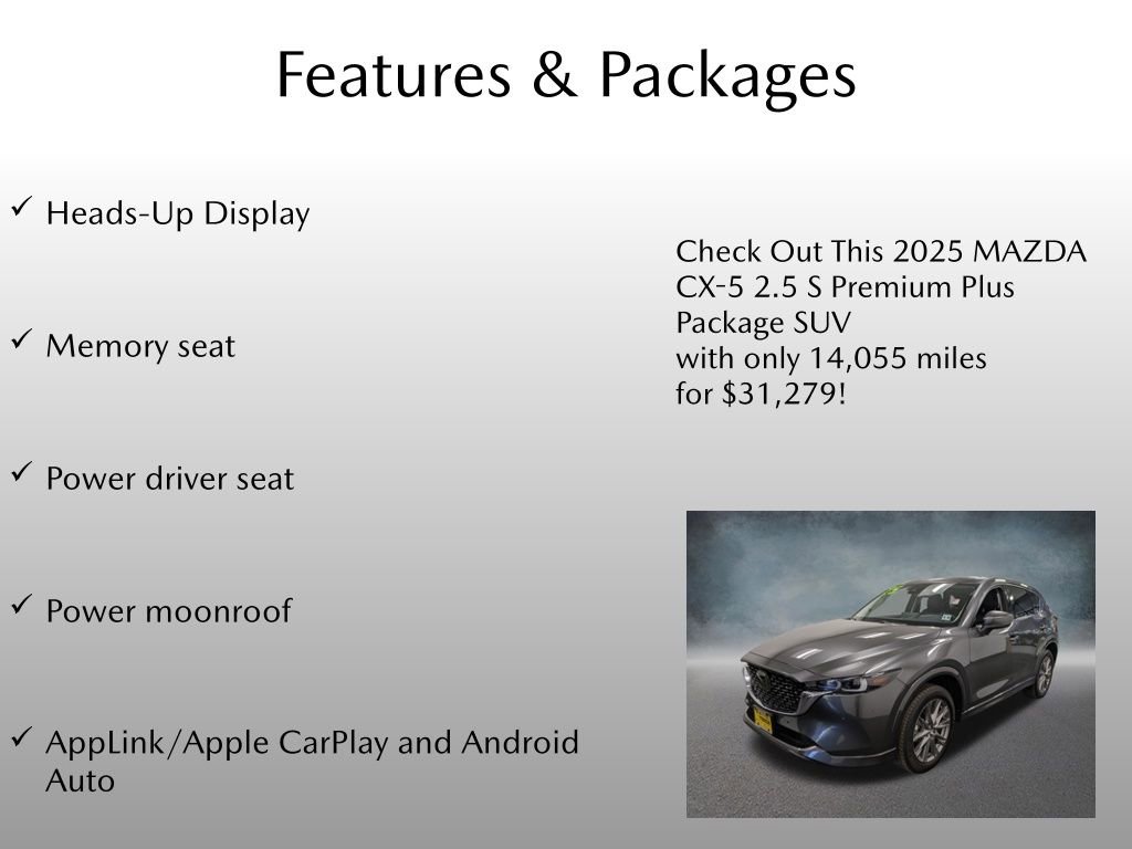 Certified 2025 MAZDA CX-5 AWD 2.5 S w/ Premium Plus Pkg image 4