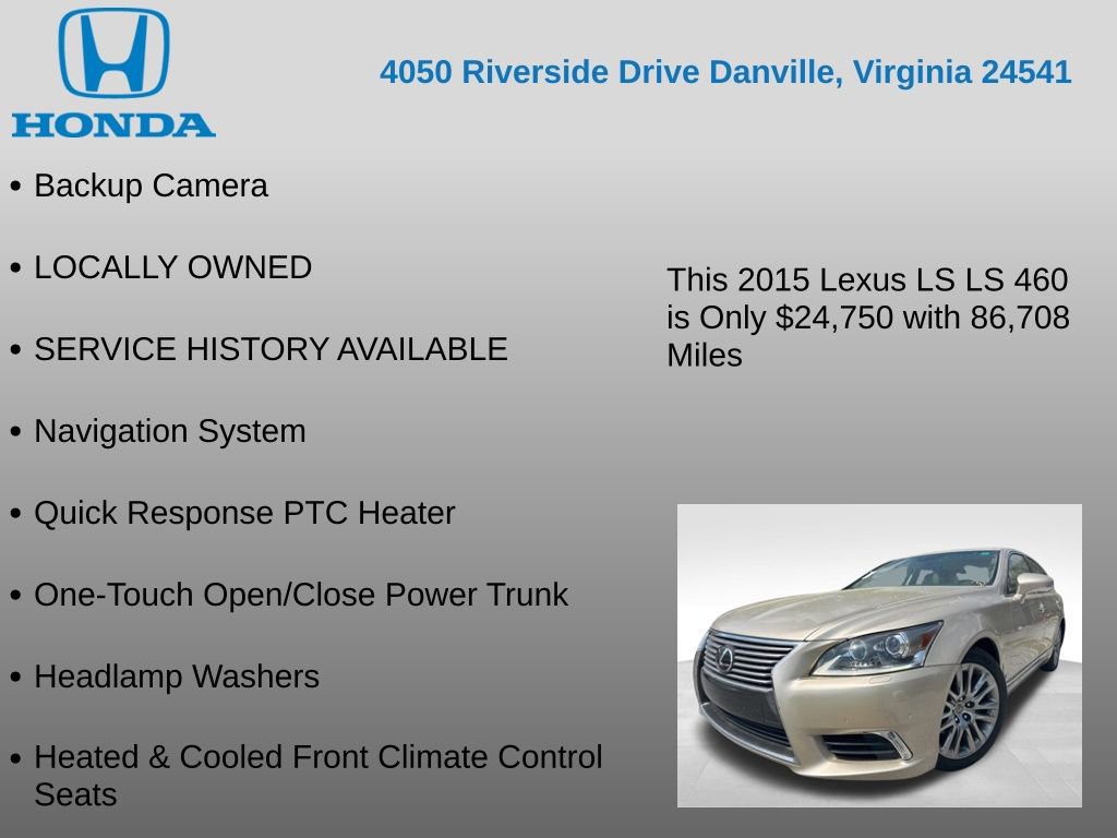Used 2015 Lexus LS 460 w/ Comfort Package RWD image 17