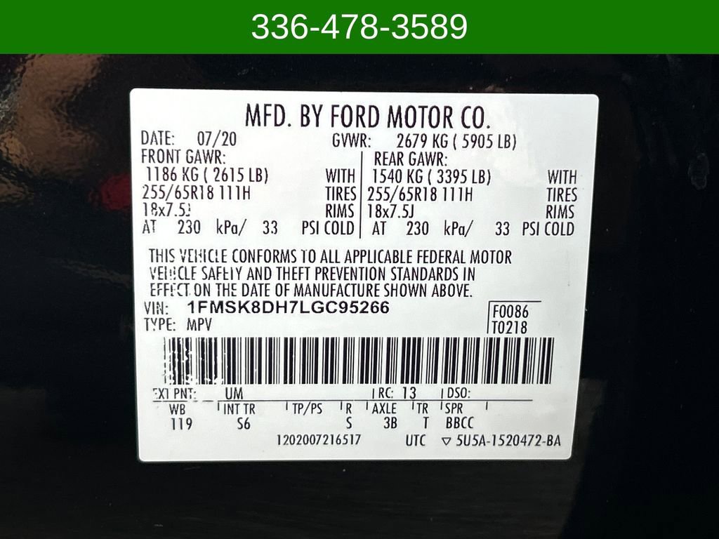 Used 2020 Ford Explorer XLT w/ Equipment Group 202A image 28