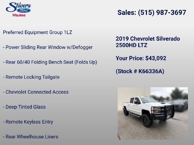 Used 2019 Chevrolet Silverado 2500 LTZ w/ Duramax Plus Package AWD/4WD image 8