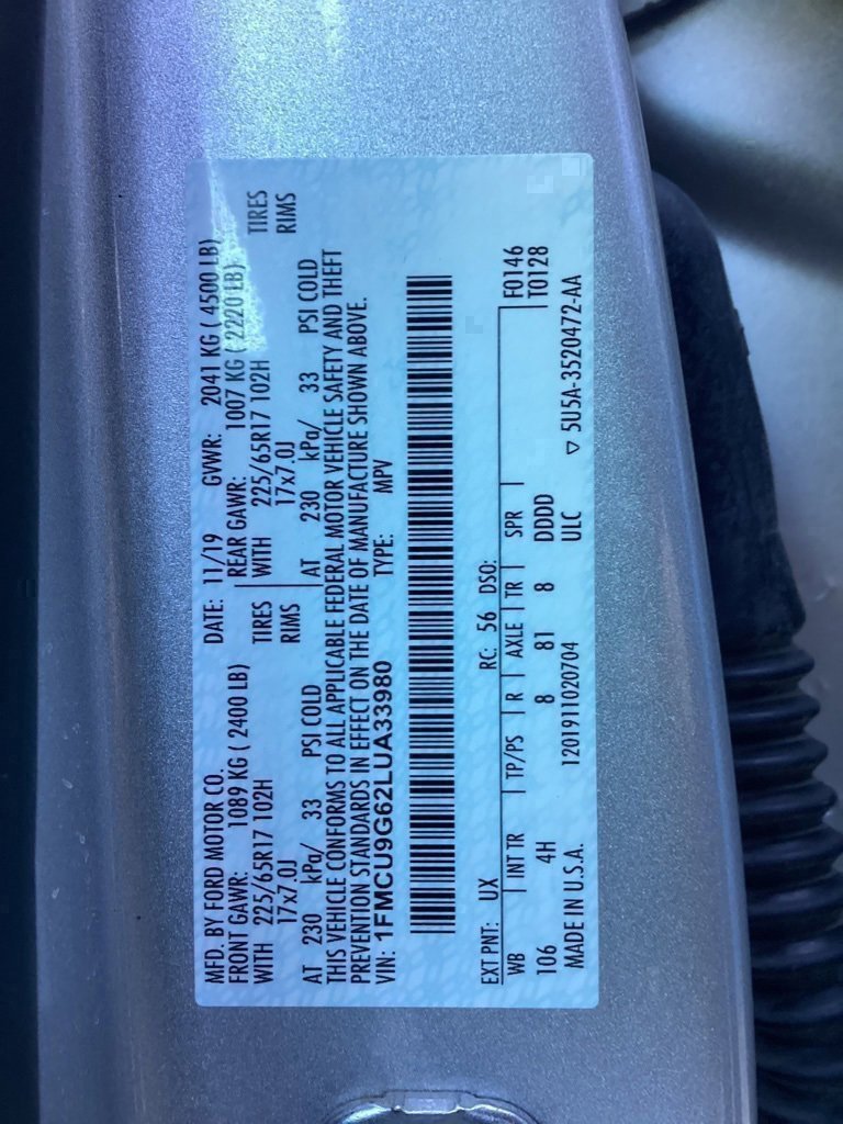 Used 2020 Ford Escape SE image 62