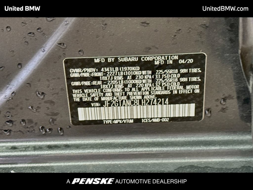 Used 2020 Subaru Crosstrek 2.0i Limited w/ Moonroof Package w/Navigation AWD/4WD image 22