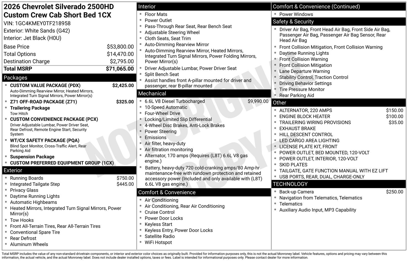 New 2026 Chevrolet Silverado 2500 Custom w/ Custom Value Package AWD/4WD image 9