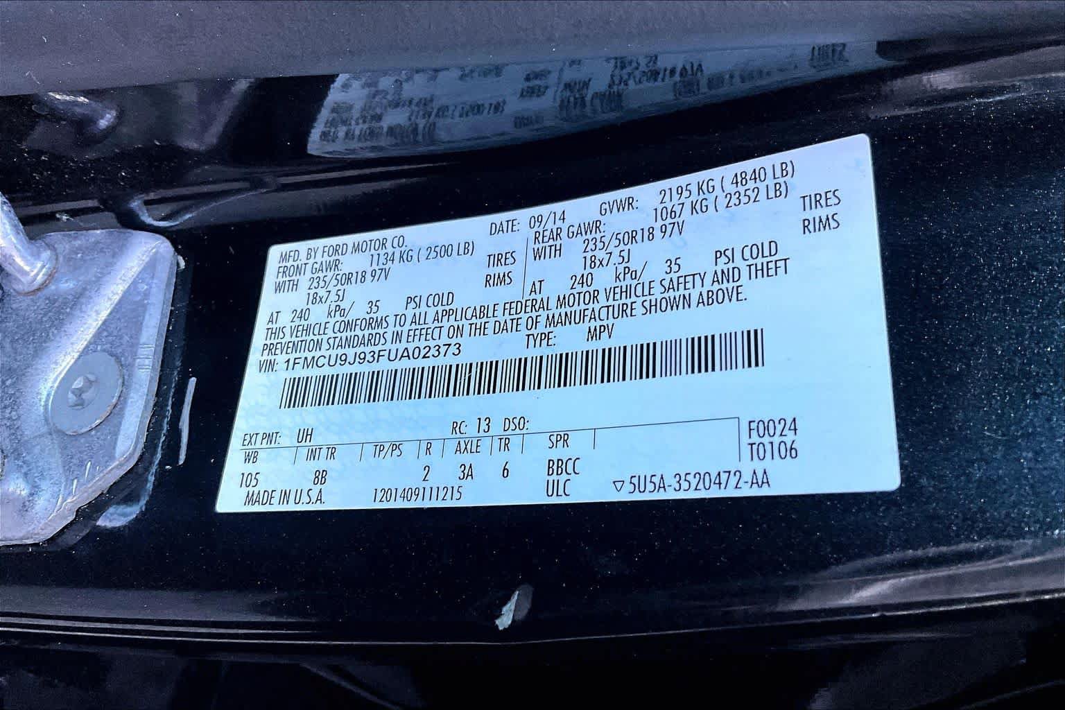 Used 2015 Ford Escape Titanium w/ Equipment Group 301A AWD/4WD image 34