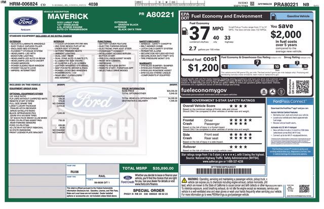 Certified 2023 Ford Maverick Lariat w/ Lariat Luxury Package FWD image 13
