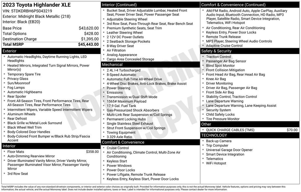 Used 2023 Toyota Highlander XLE image 10