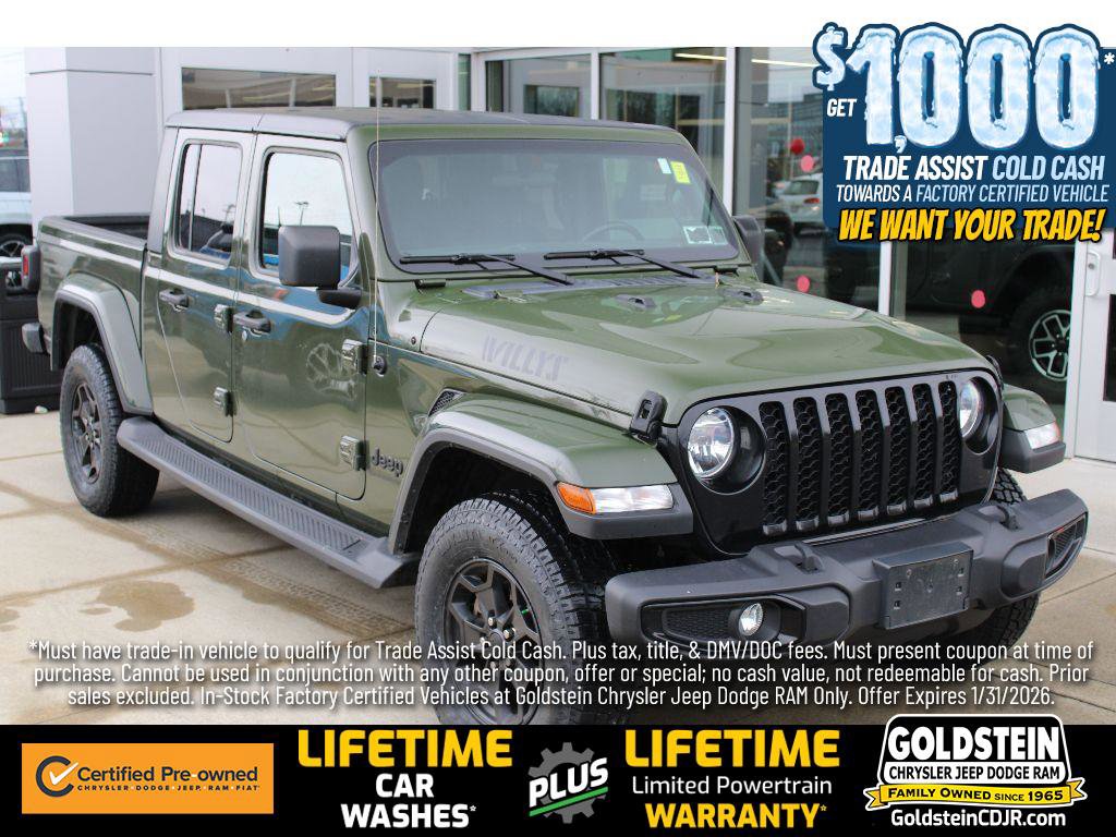 Certified 2021 Jeep Gladiator Willys image 1