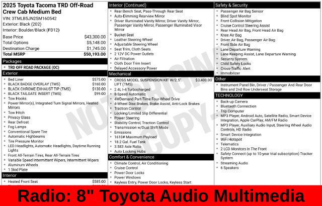 Used 2025 Toyota Tacoma TRD Off-Road AWD/4WD image 12