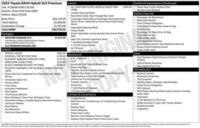 Used 2024 Toyota RAV4 XLE Premium w/ Weather Package AWD/4WD image 35