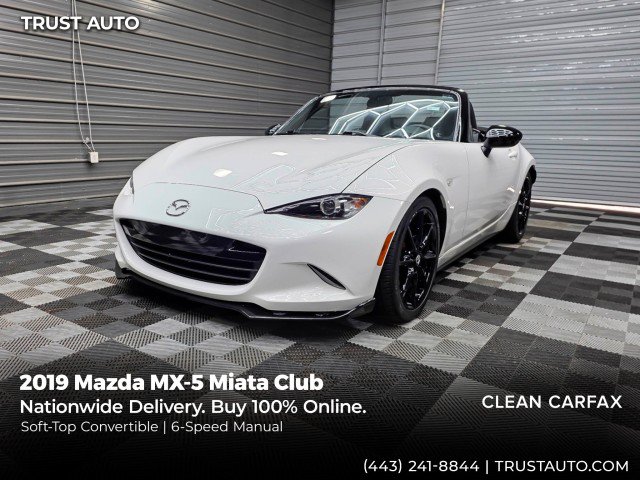 Used 2019 MAZDA MX-5 Miata Club RWD image 1