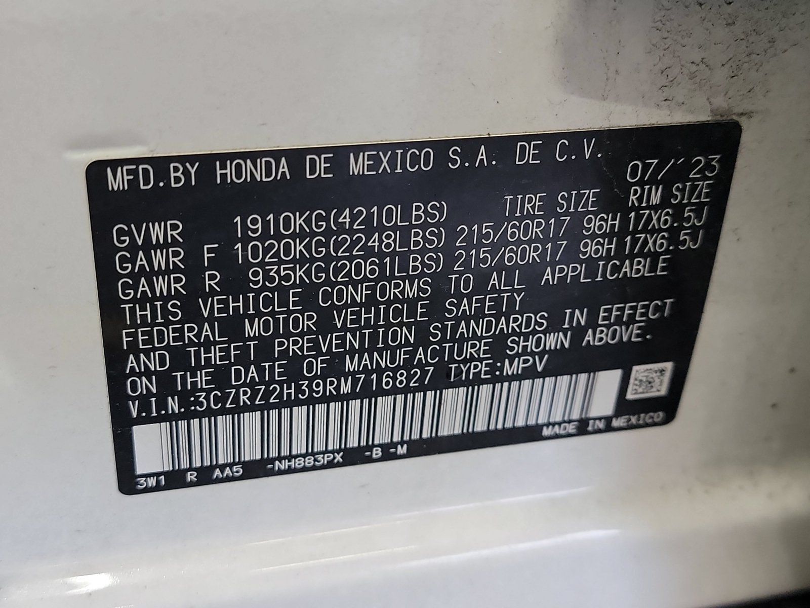 Certified 2024 Honda HR-V LX image 26