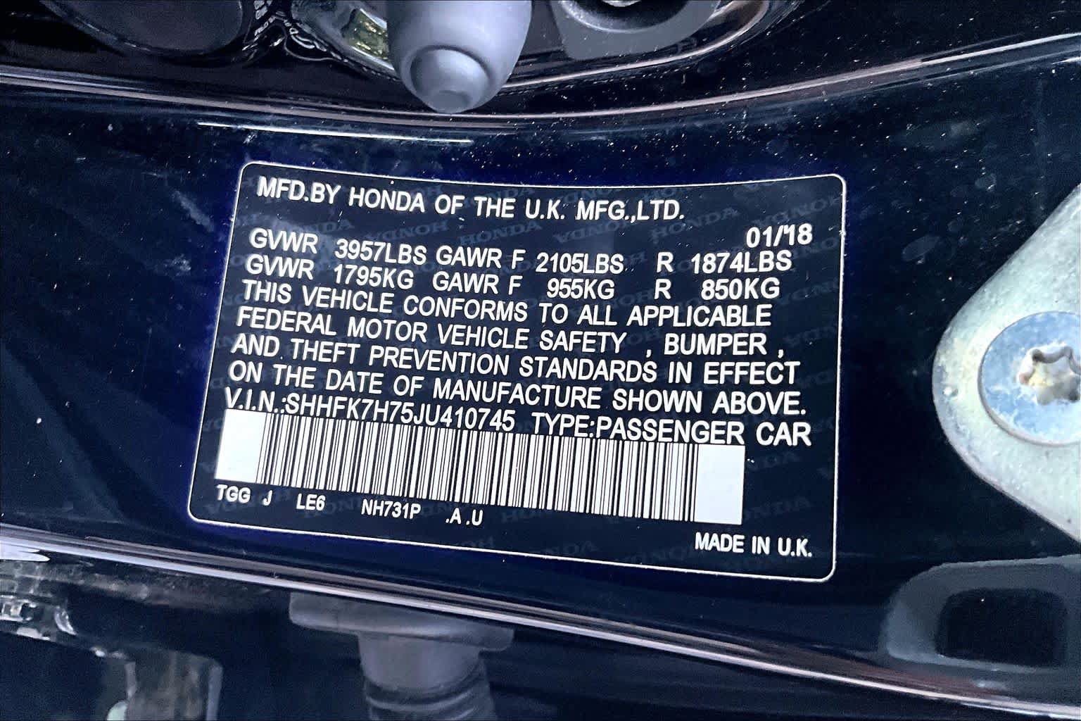 Certified 2018 Honda Civic EX-L image 33