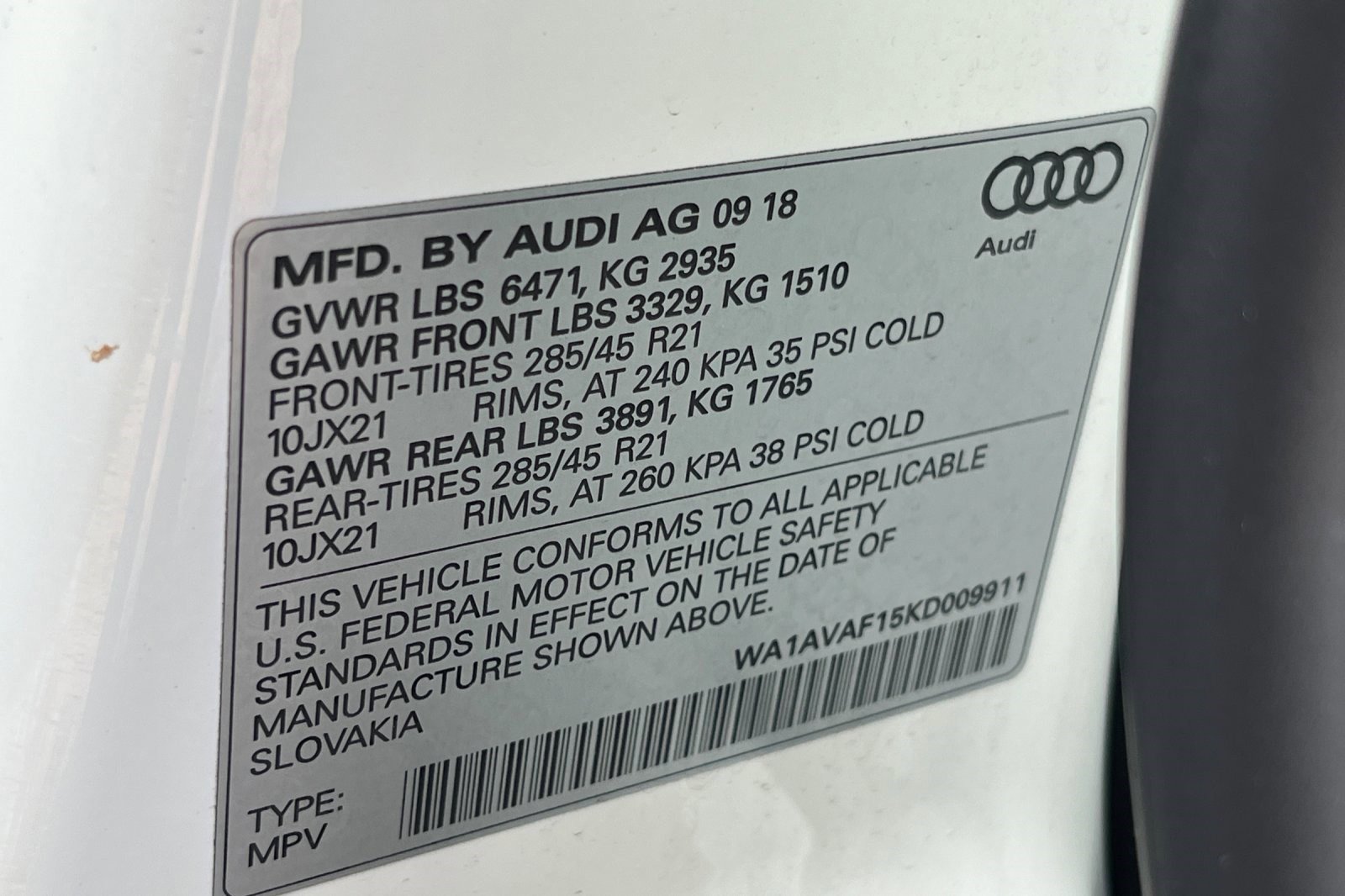 Used 2019 Audi Q8 Premium w/ Convenience Package image 10