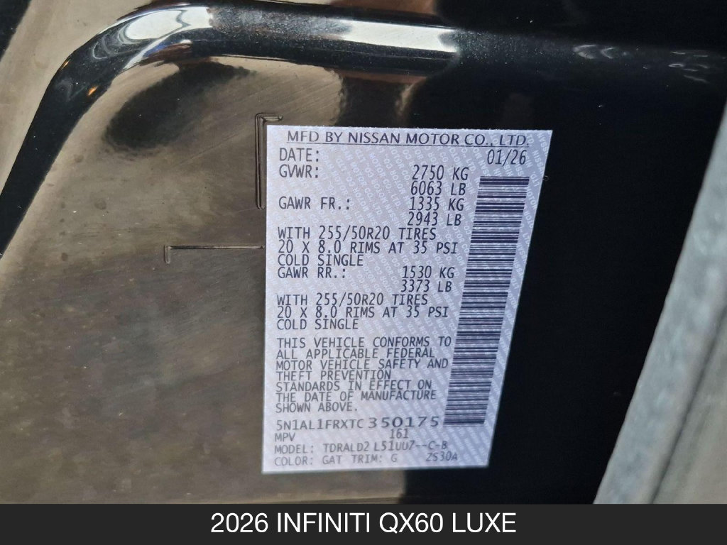 Certified 2026 INFINITI QX60 Luxe w/ Cargo Package FWD image 27