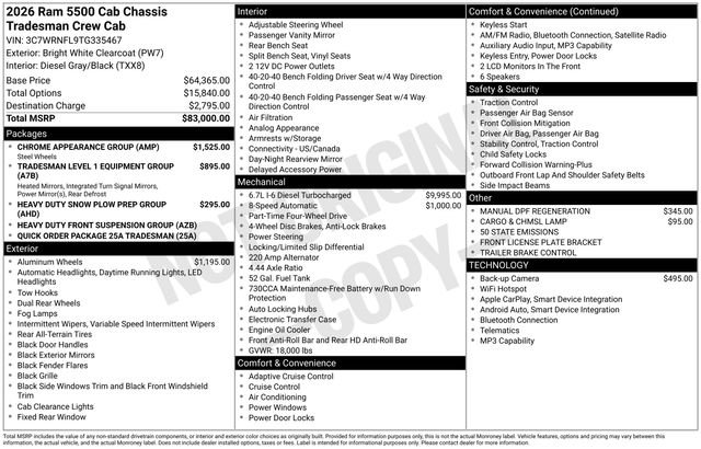 New 2026 RAM 5500 Tradesman w/ Chrome Appearance Group AWD/4WD image 24