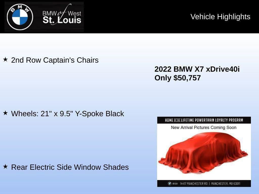 Used 2022 BMW X7 xDrive40i w/ Premium Package image 60