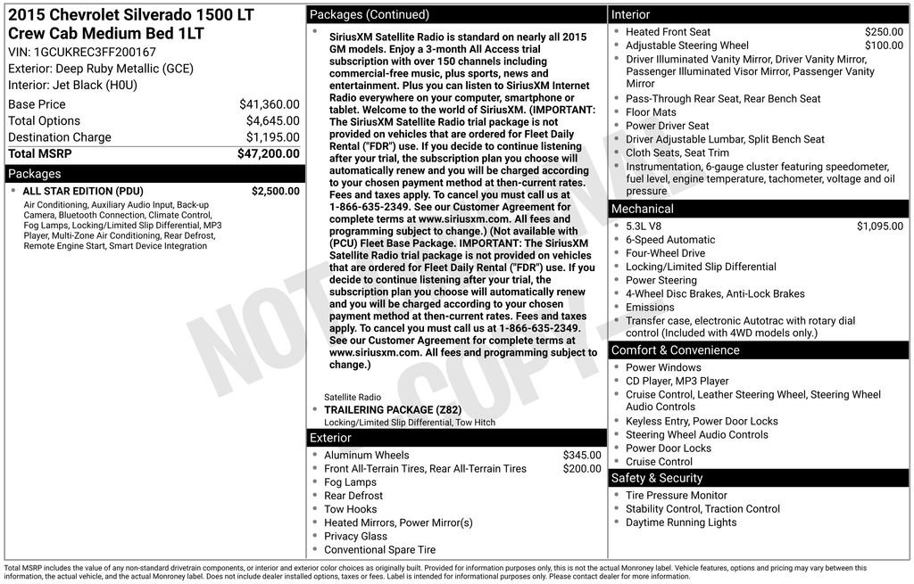 Used 2015 Chevrolet Silverado 1500 LT w/ All Star Edition image 11