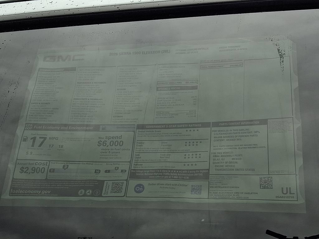 New 2026 GMC Sierra 1500 Elevation AWD/4WD image 3