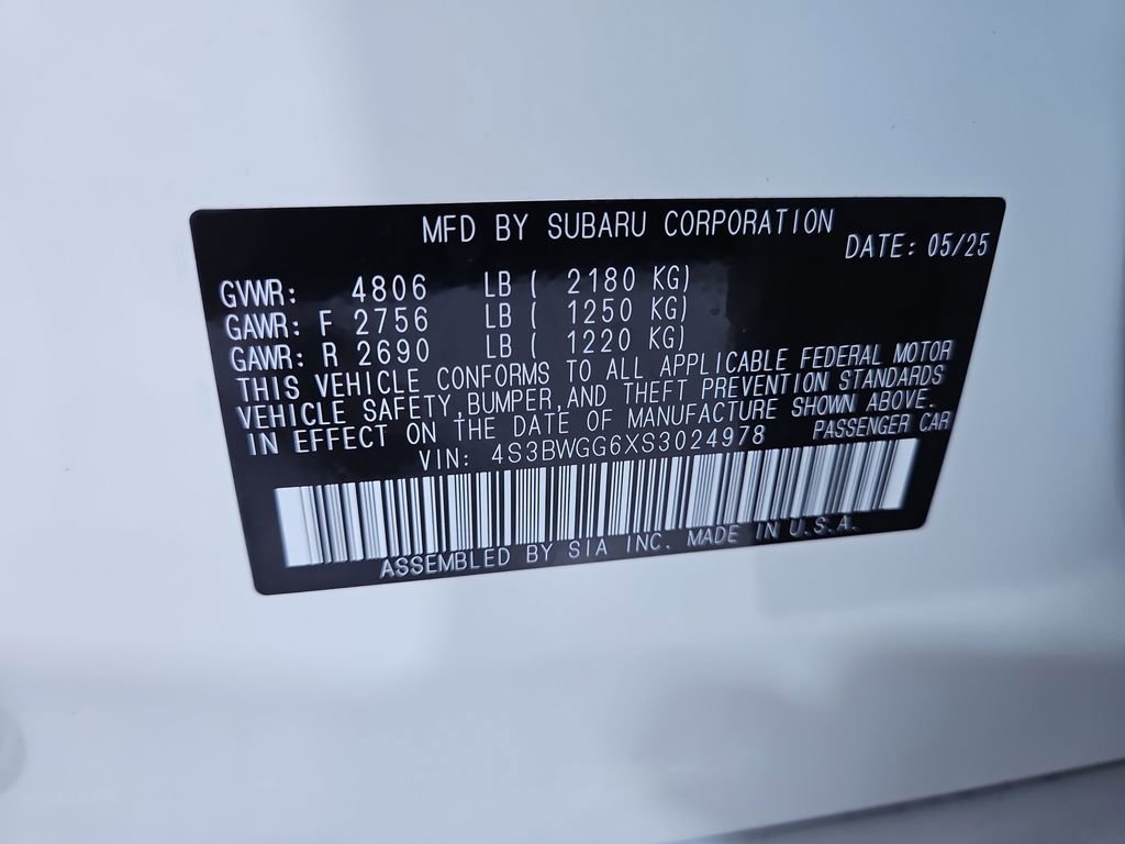 New 2025 Subaru Legacy Sport image 29