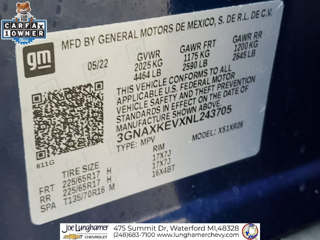 Certified 2022 Chevrolet Equinox LT FWD image 33