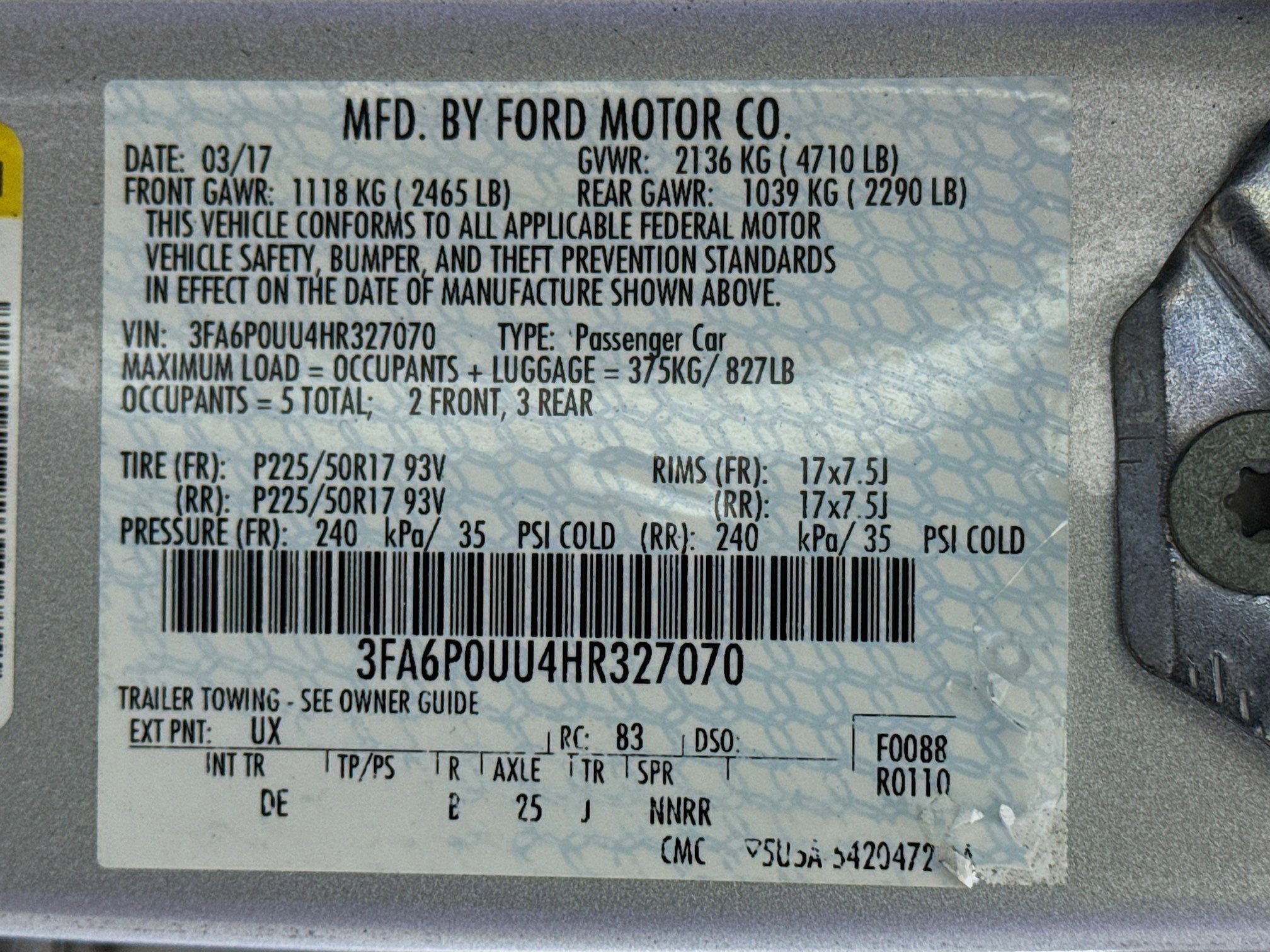 Used 2017 Ford Fusion S image 40