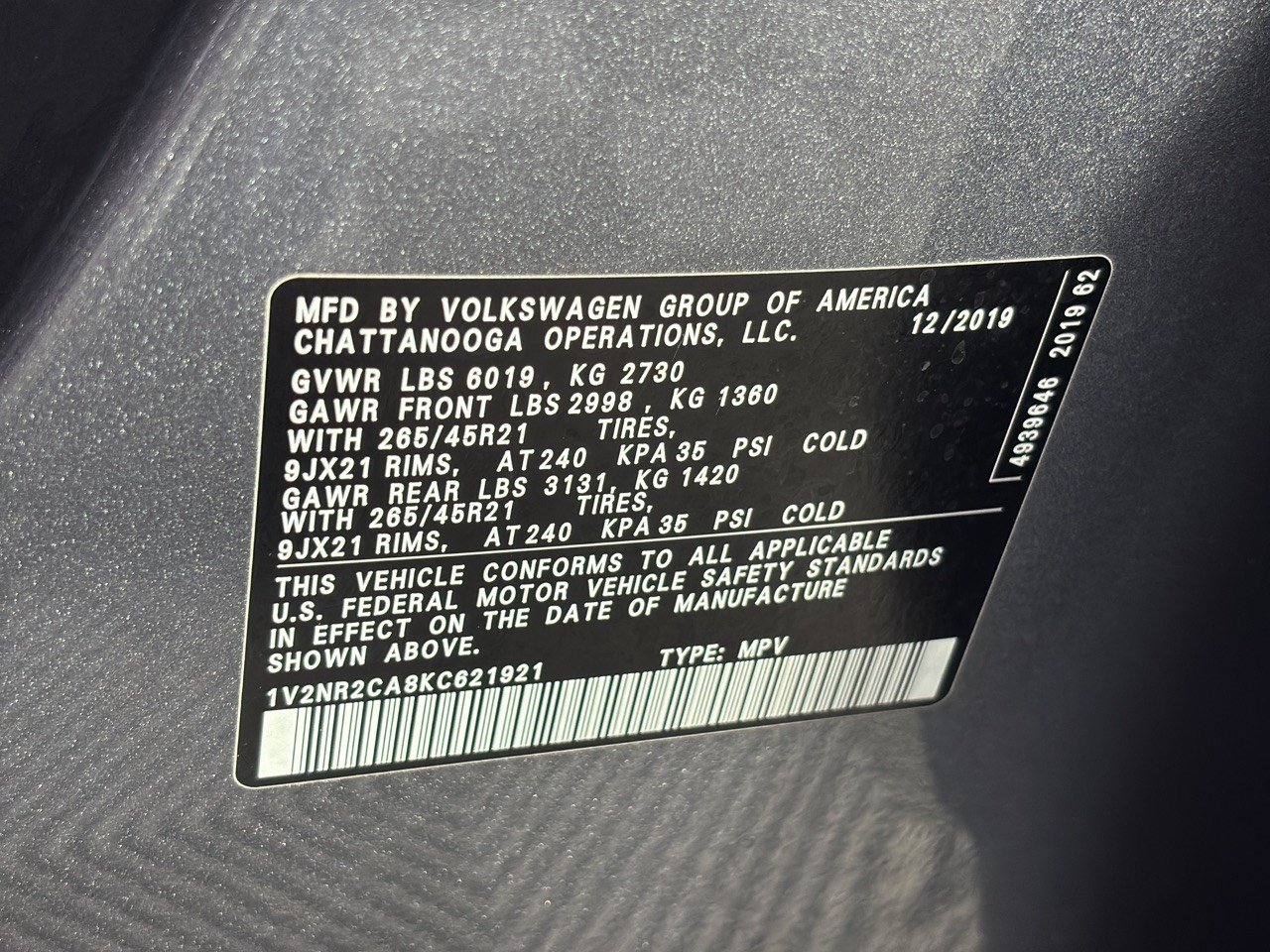 Used 2019 Volkswagen Atlas SEL Premium AWD/4WD image 31