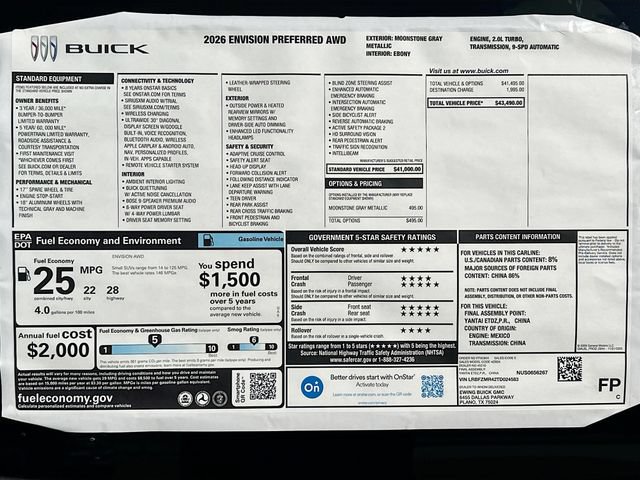 New 2026 Buick Envision Preferred AWD/4WD image 21