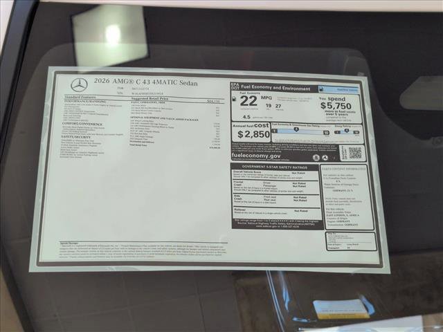 New 2026 Mercedes-Benz C 43 AMG 4MATIC Sedan image 18