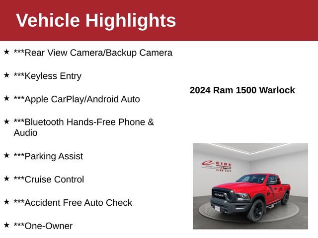 Used 2024 RAM 1500 Warlock w/ Electronics Group AWD/4WD image 4