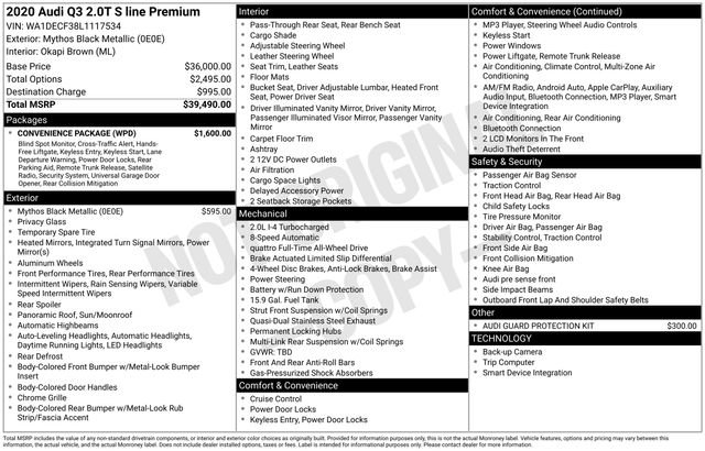 Used 2020 Audi Q3 2.0T Premium w/ Convenience Package image 32