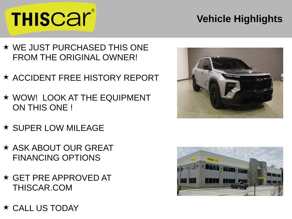 Used 2025 Chevrolet Traverse RS w/ LPO, Cargo Package FWD image 12