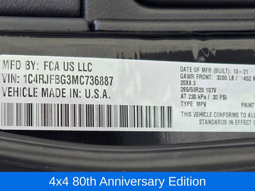 Used 2021 Jeep Grand Cherokee Limited w/ Quick Order Package 28K 80th image 23