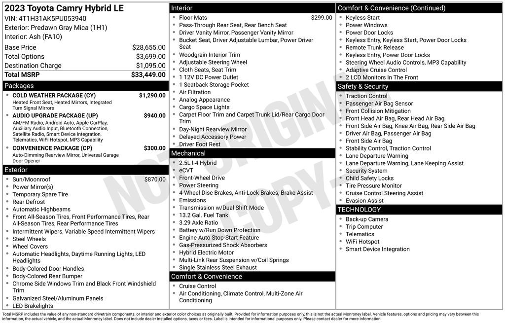 Certified 2023 Toyota Camry LE w/ Cold Weather Package FWD image 28