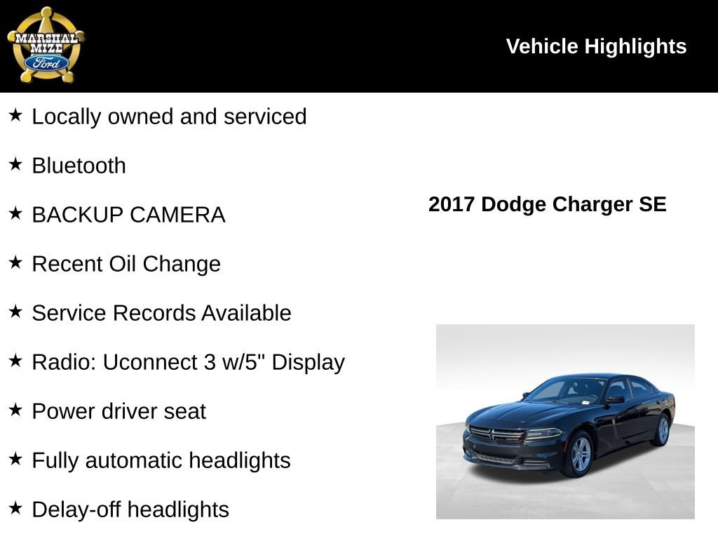 Used 2017 Dodge Charger SE w/ Travel & Safety Group image 2