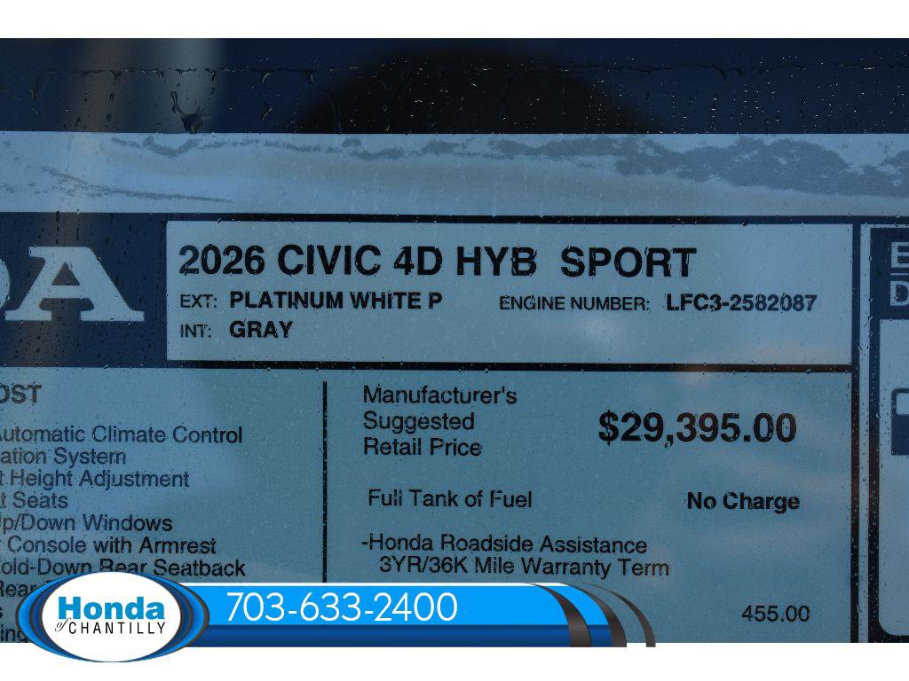 New 2026 Honda Civic Sport image 37