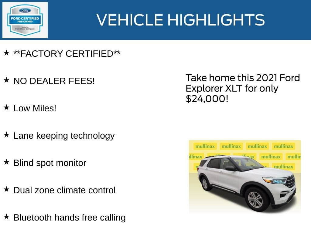 Certified 2021 Ford Explorer XLT w/ Equipment Group 202A RWD image 11