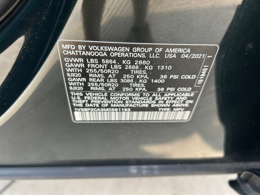 Used 2021 Volkswagen Atlas SEL AWD/4WD image 10