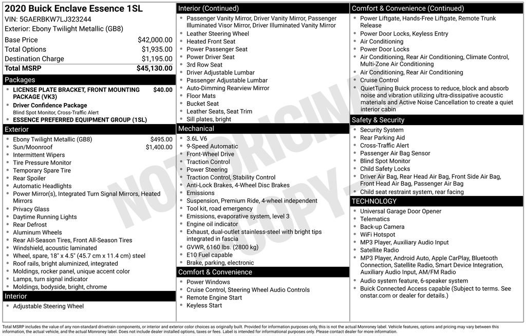 Used 2020 Buick Enclave Essence image 27